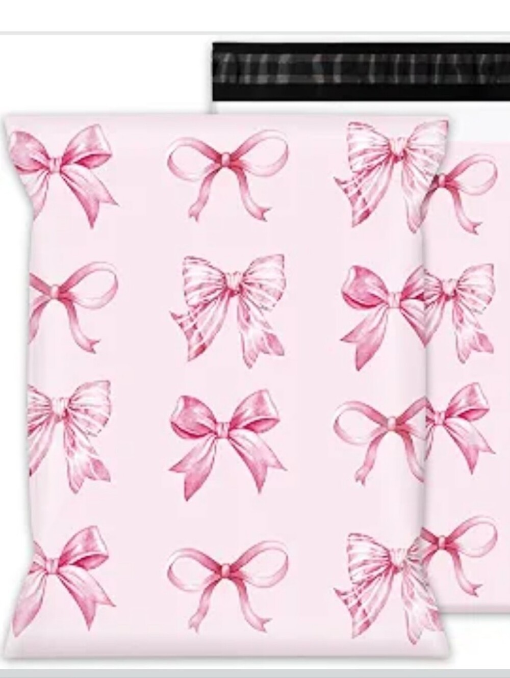 Pink Bow Pattern Polymailer Packages